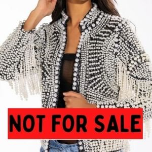 ISO AKIRA LUXE ALL OVER PEARL ALIX JACKET *Not for Sale*